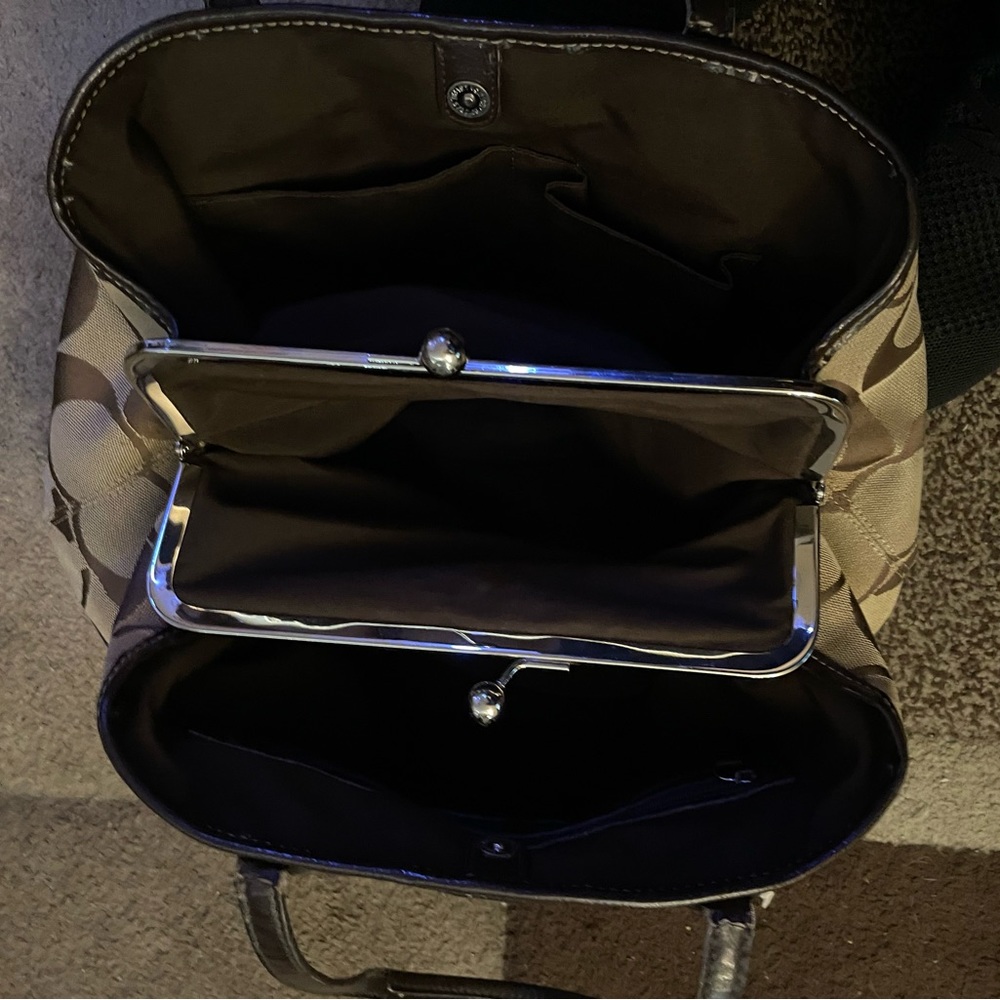 Coach purse, authentic slight damage on handle not to noticeable